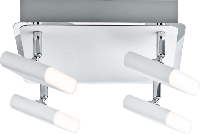 Spotlight Launcher 4x4,5W wit geborsteld/chroom 230 V metaal