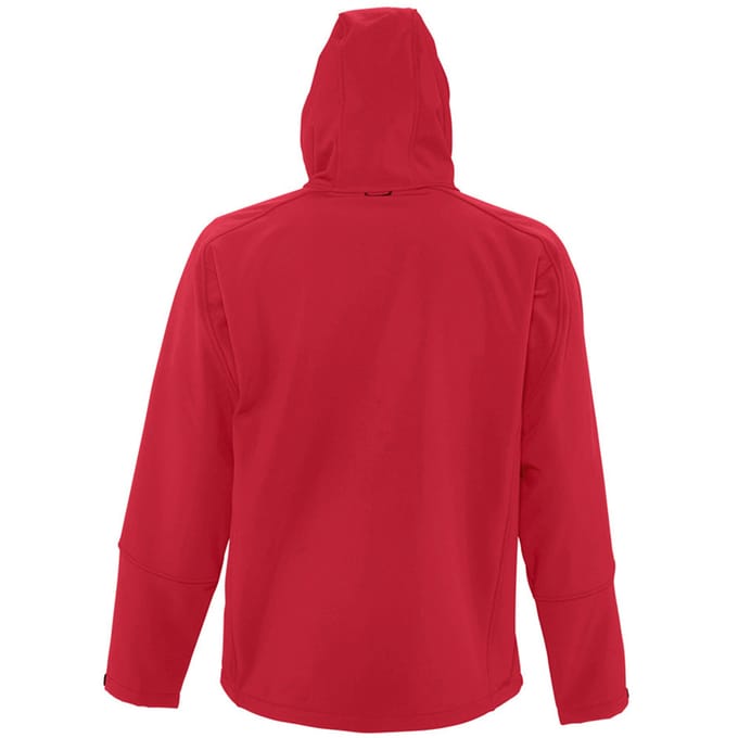 SOLS Heren Replay Hooded Soft Shell Jacket (ademend, winddicht en waterbestendig) (Peperrood)