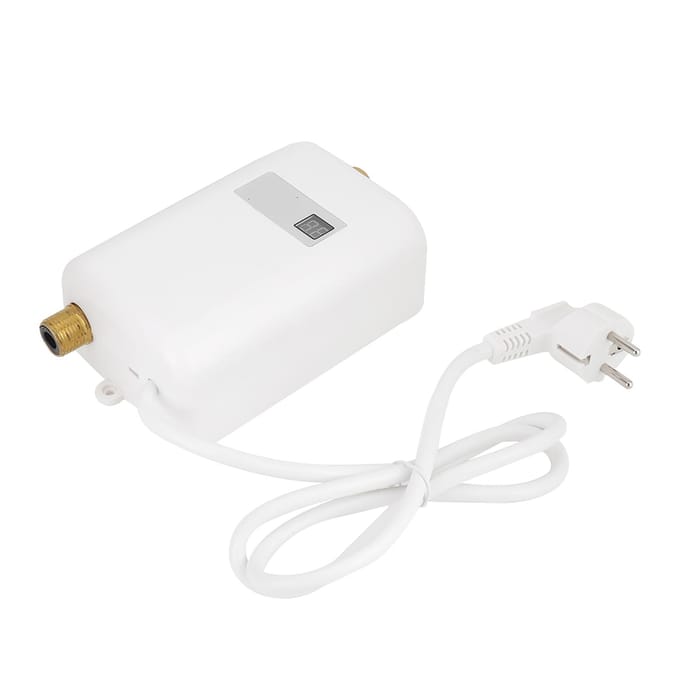 Chauffe-eau instantané électrique sans réservoir de 3 800 W pour salle de bain et cuisine white