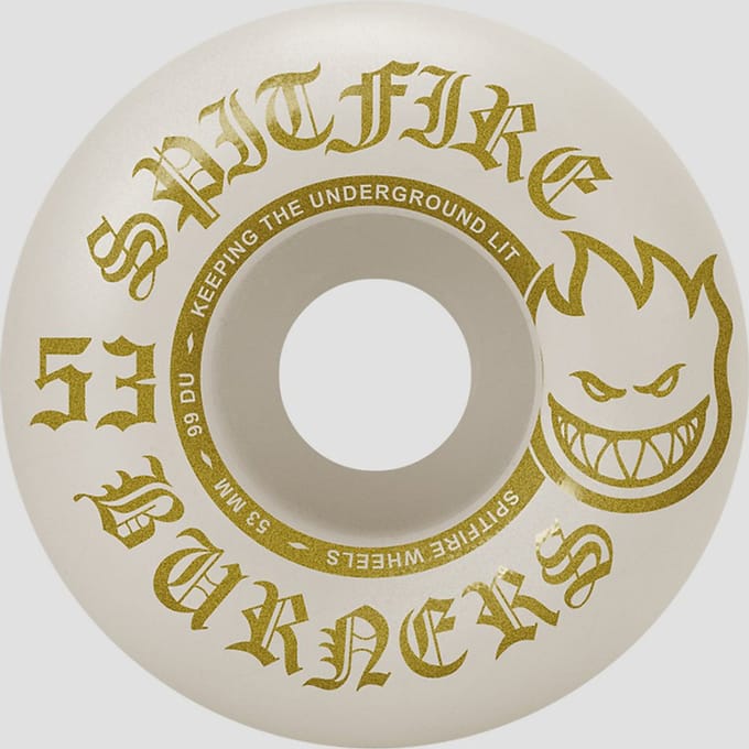Spitfire 99Du Burner Gold 53mm Wielen wit