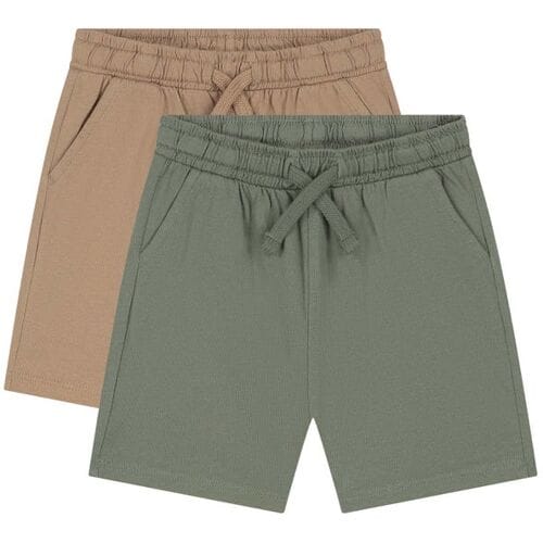 Prénatal peuter shorts 2 stuks Light Khaki Green 122 heren