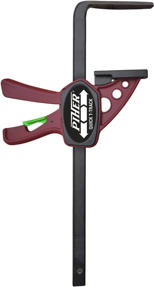 PIHER Lijmklem - Eenhandslijmtang Mini Quick T-Track - Snelspanklem - 22 cm - 1 stuk