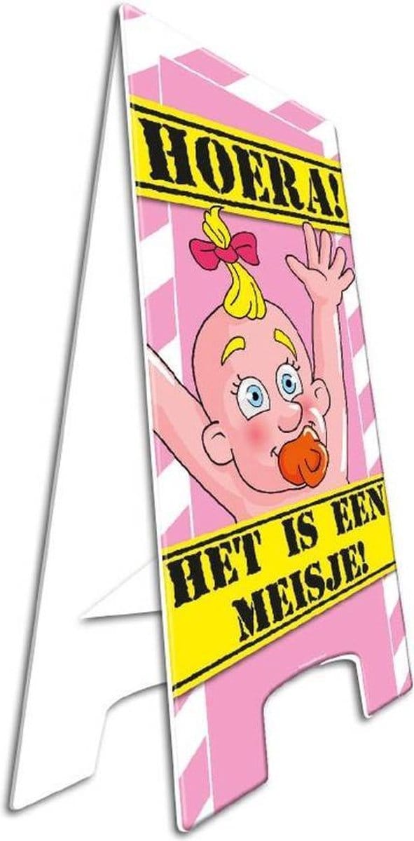 Paperdreams - Warning sign - Geboorte meisje