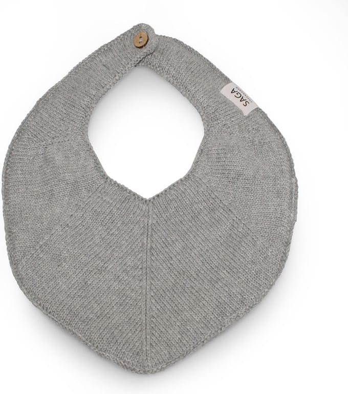Saga Copenhagen - Gebreide Slab Floja - Grey Melange - Organic Cotton