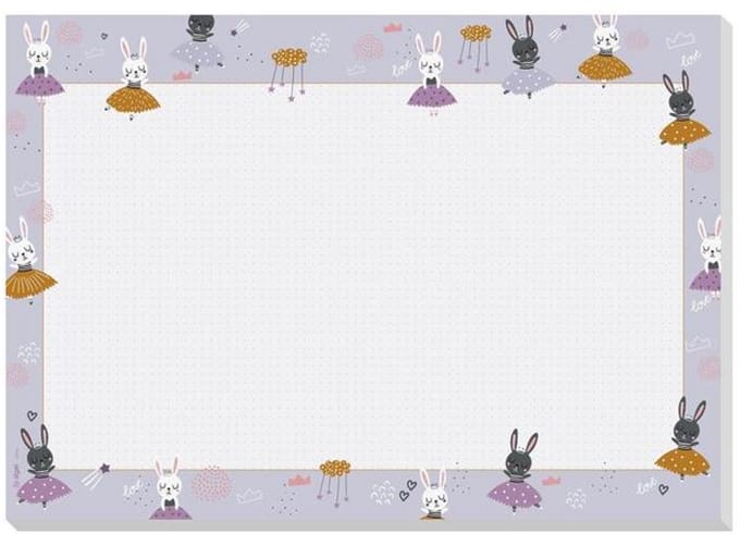 Sigel bureauonderlegger Bunny Ballerinas formaat A3 30 vel afscheurbaar