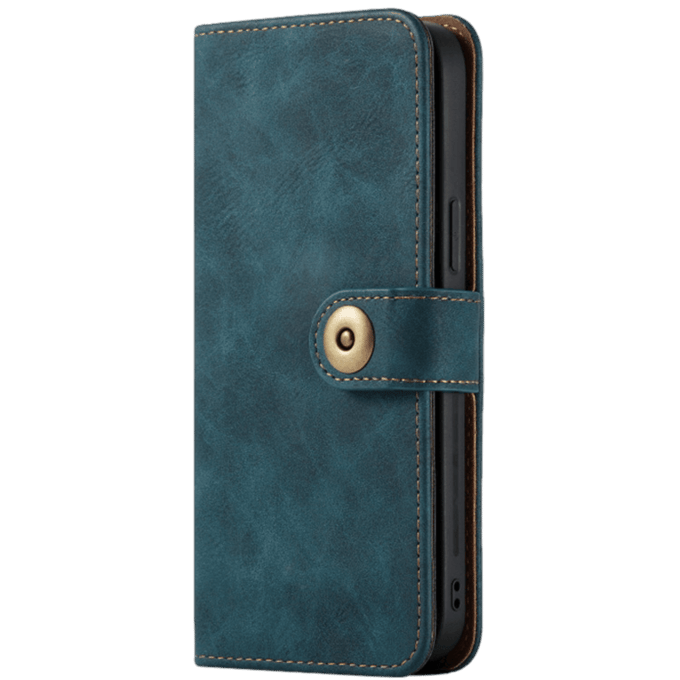 Mocaa iPhone 12 Mini Vintage 2-in-1 Wallet Hoesje Blauw