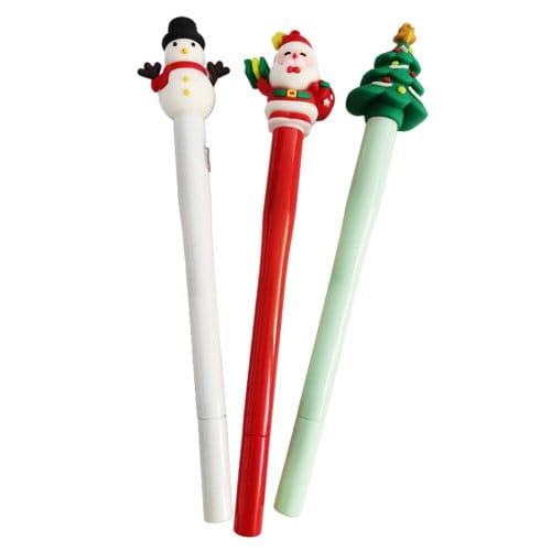 Balpen kerst met licht, assorti