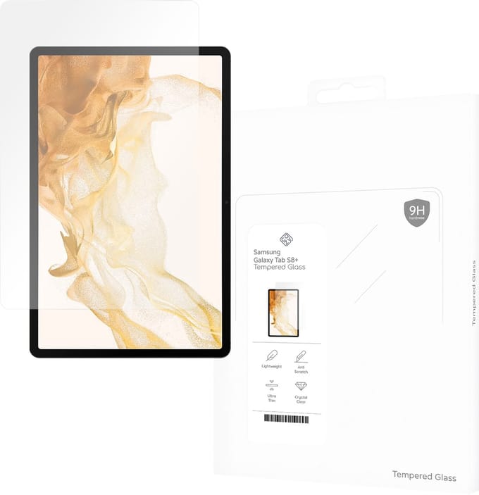 Cazy screenprotector geschikt voor Samsung Galaxy Tab S8 Plus - Screenprotector Tablet Glas