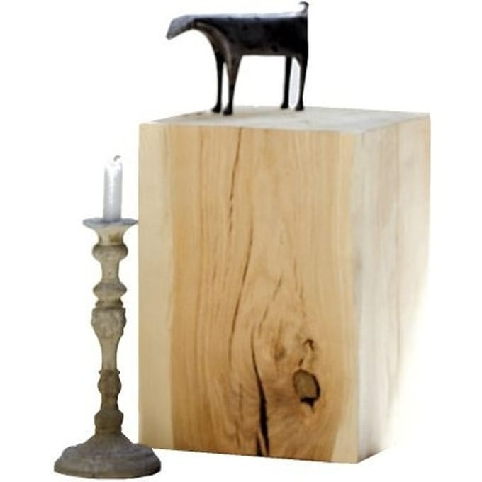 Jan Kurtz - Block Kruk rond - Hoogte 46 cm - Eiken - eiken - bruin