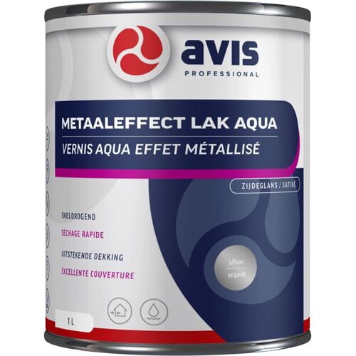 Avis Aqua Metallic Zilver - 1 Liter