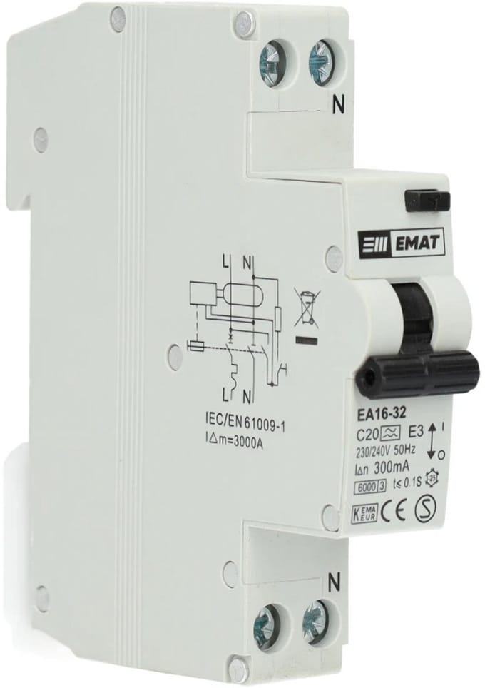 EMAT aardlekautomaat C20 1P+N 300mA Type A (85006019)