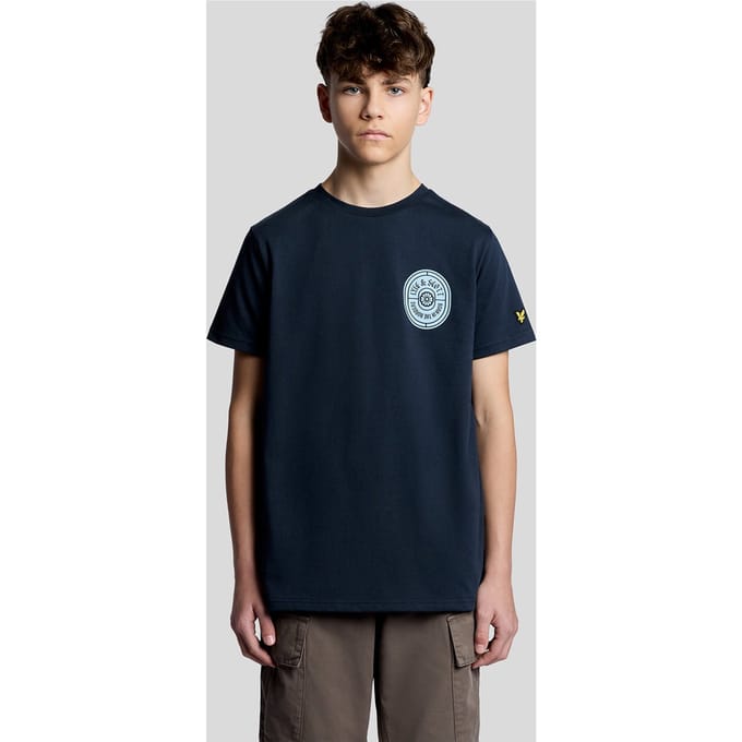Grafische Badge Katoenen T-shirt