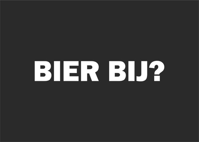 Deurmat Bier bij? - Zwart - 60 x 40 cm - Deurmat Binnen - Droogloopmat - Deurmat met Tekst - Schoonloopmat - Grappige Deurmat