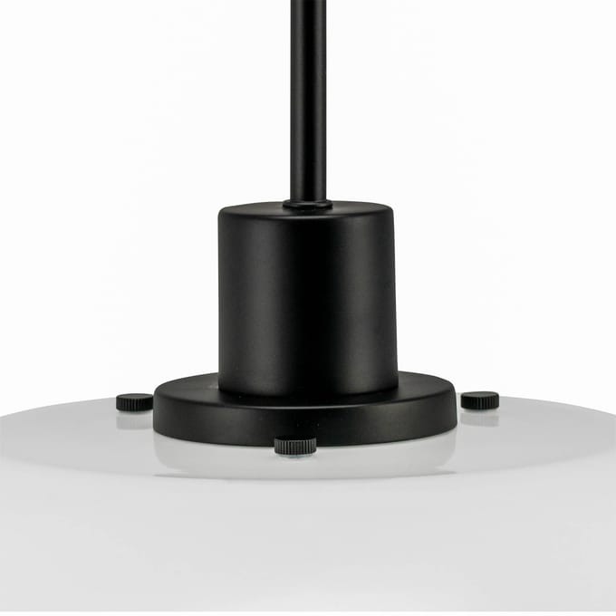 Dyberg Larsen Hanglamp 31 Cm E27 Glas 25w Wit/zwart