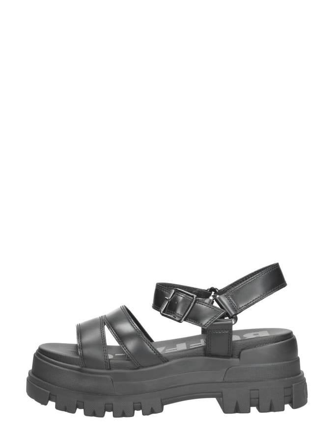 Buffalo ASPHA TS Sandal Sandalen Plat - zwart - Maat 39