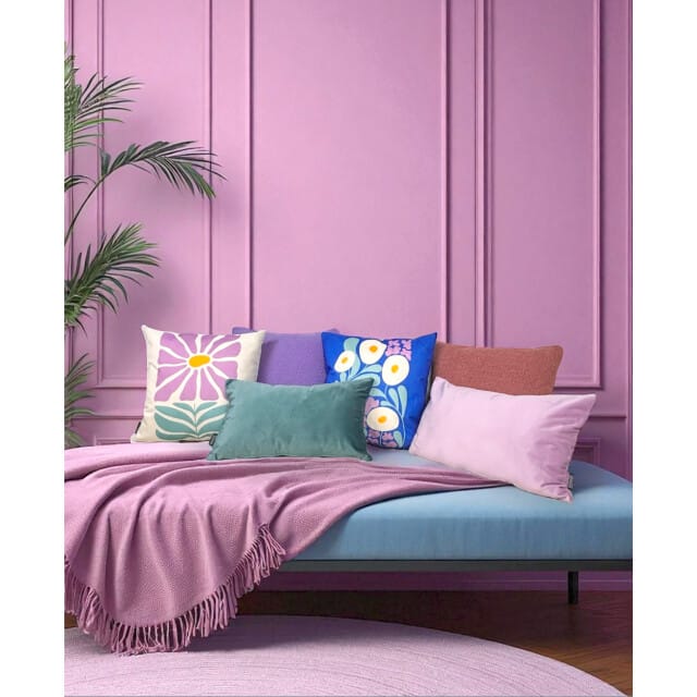 Gek op kussens! Sierkussen velvet lila long | 30 x 50 cm | velvet/polyester