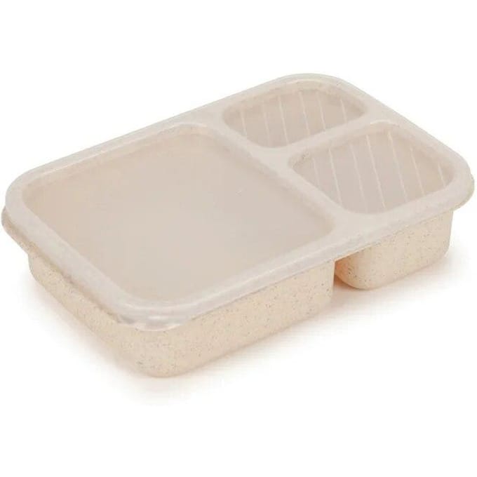 Boîte à déjeuner en paille de blé, vaisselle, conteneur de stockage des aliments, enfants, école, bureau, boîte à Bento Portable, étui à déjeuner beige