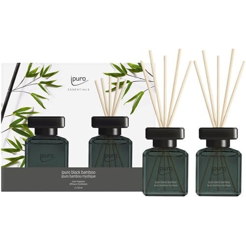 Geurstokjes Ipuro Black Bamboo 2 x 50 ml geschenkset