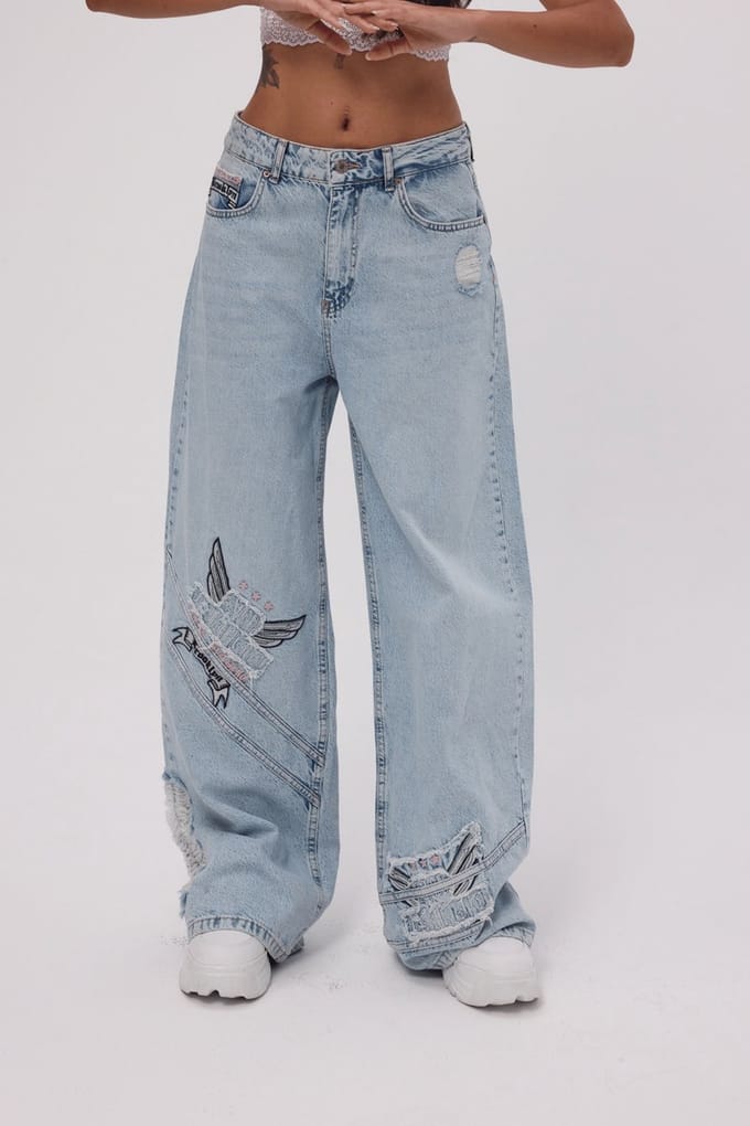 It's Basic - SUPER BAGGY MID RISE JEANS
