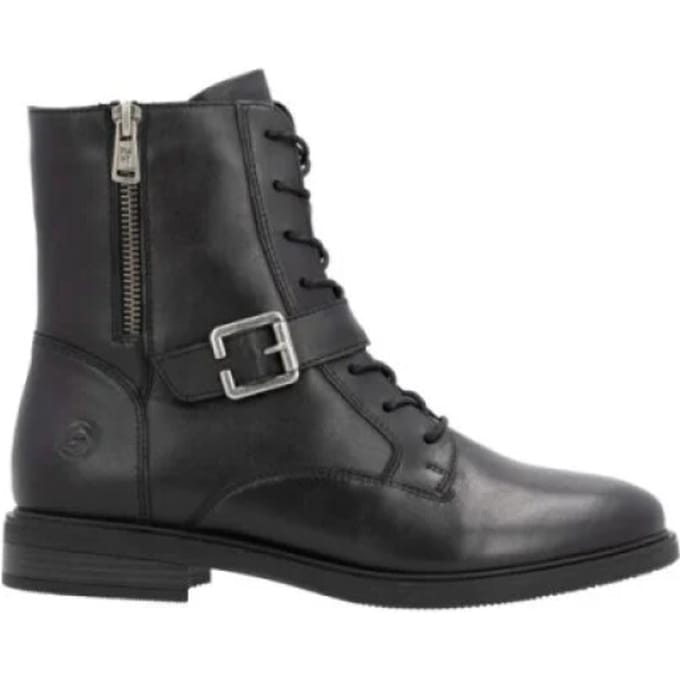Remonte art. D1U70 00 zwart leer veterboot met rits maat 38