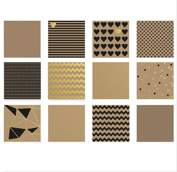 Vaessen Creative Hobbypapier - 30.5X30.5cm - 2x12 - eenzijdig