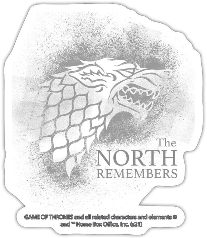 Game Of Thrones The North Remembers Sticker maat S (10 x 10 cm)
