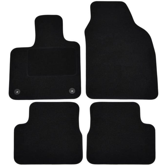 Vloermatten - Fiat - 500e - Zwart velours - 4 stuks - Antislip - Op maat gemaakt