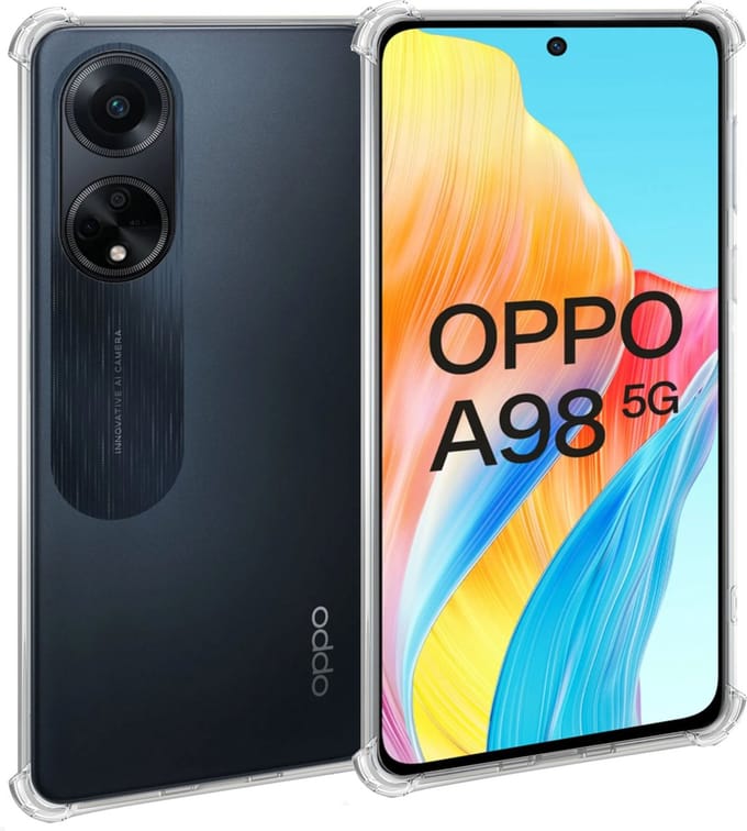 Geschikt voor Oppo A98 Hoesje – Shock Proof Case – Cover Transparant