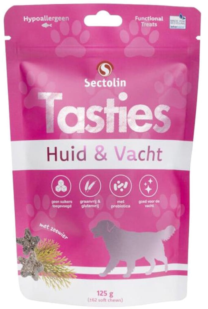 Sectolin Tasties Huid & Vacht Hond - 125 g