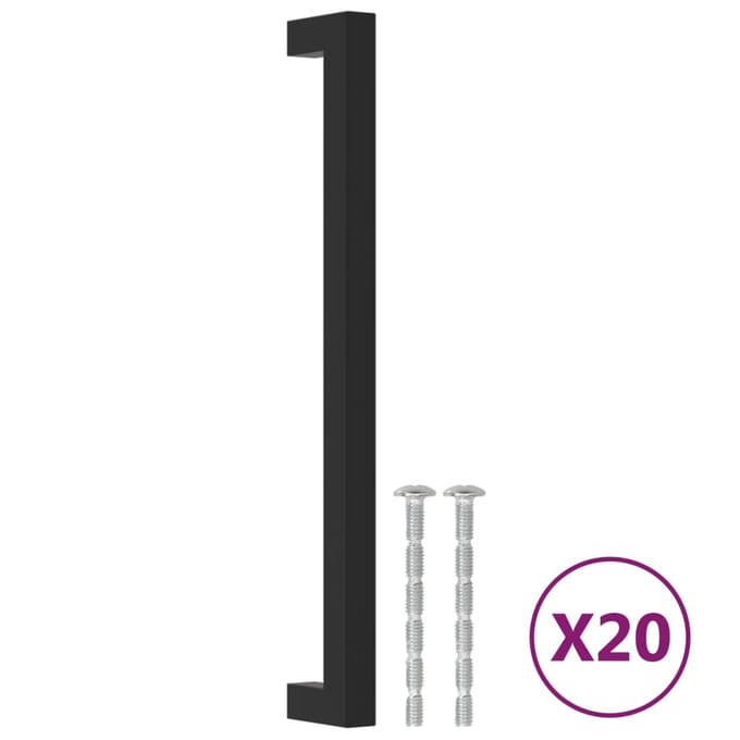 vidaXL - Handvatten - 20 - st - 224 - mm - roestvrij - staal - zwart