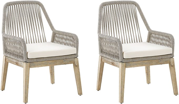 OLBIA - Tuinstoel set van 2 - Beige - Polypropyleen
