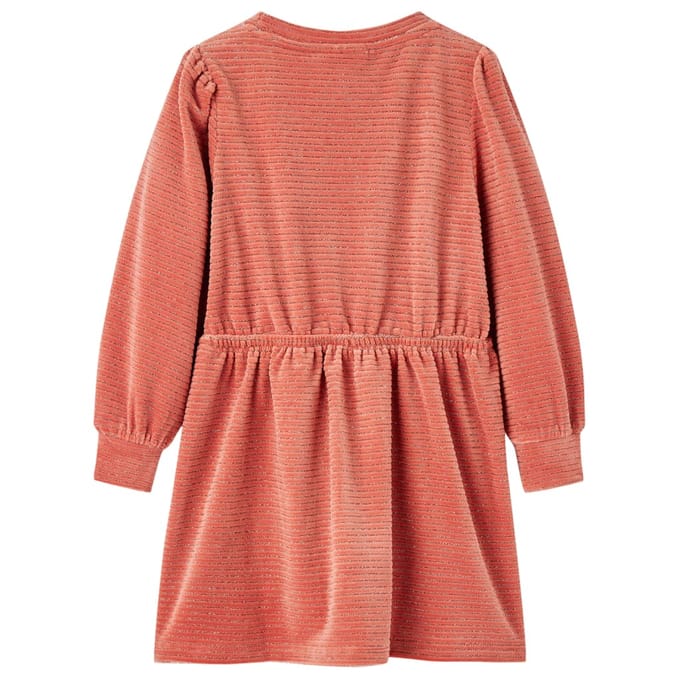 vidaXL - Kinderjurk - met - lange - mouwen - 92 - middelroze