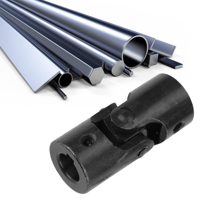 Askoppeling Tien Bytes Universele Koppeling + Keilbaanas (16*32*70mm) black