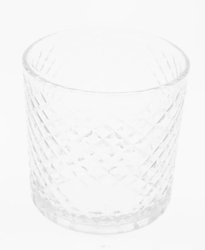 Windlicht/ glas pointdiamant Ø10x10cm