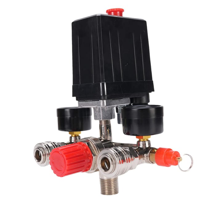 Luchtcompressor Drukschakelaar 175PSI Verticale Schakelaar Manifold Regulator met Klepbediening