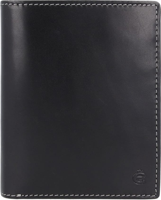 Esquire Leren Portemonnee Dallas Wallet 16 CC Black Zwart