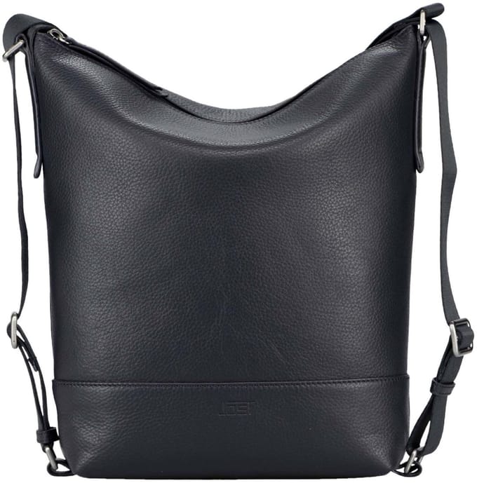 JOST Leren schoudertas Vika 2-Way Bag Blue donkerblauw