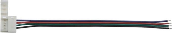 Velleman KABEL MET 1 PUSH CONNECTOR VOOR FLEXIBELE LED STRIP - 10 mm RGB KLEUR