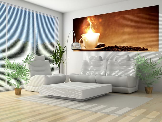 Coffee Cafe Fire Photo Wallcovering