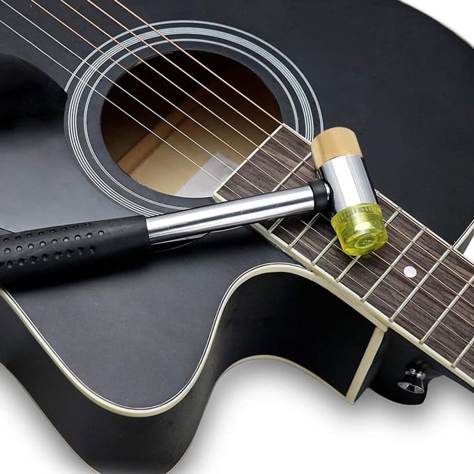 Gele Gitaar Plastic Hamer Messing Rubber Kop Ukulele Muziekinstrument Accessoires black