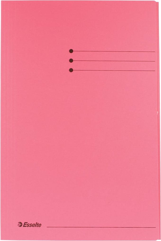 100x Esselte dossiermap roze, folio