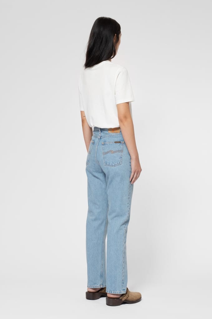 Nudie Jeans Lofty Lo Mist Light Blue Taglia: W25L30 | Jeans straight fit Outlet | Donna | Blu