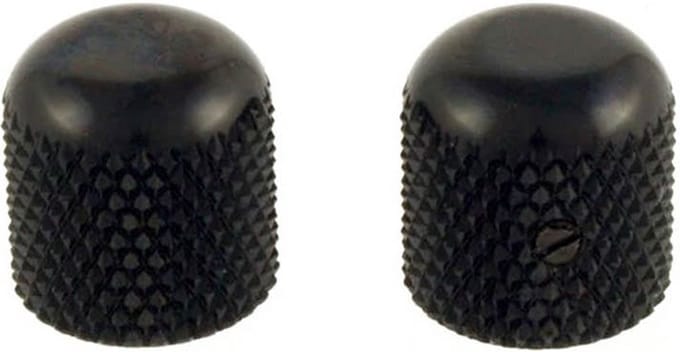 Allparts MK0110003 zwarte dome knoppen - 2 stuks