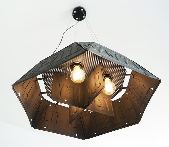 Mancave Store - License Plate Hanglamp