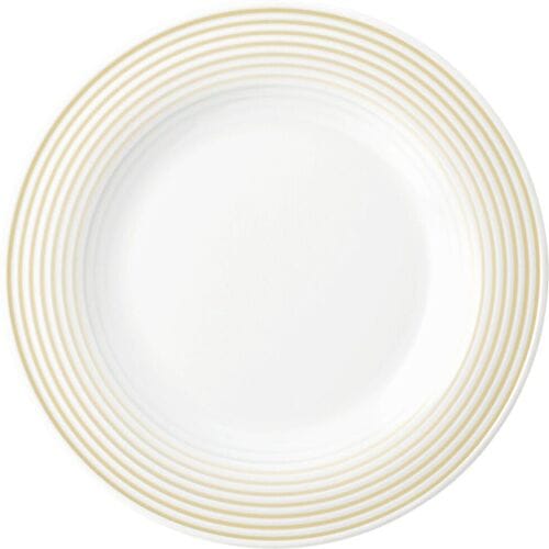 (6 stuks) SELTMANN WEIDEN Bord - plat - Ø 300mm - Zandbeige Wit / Geel