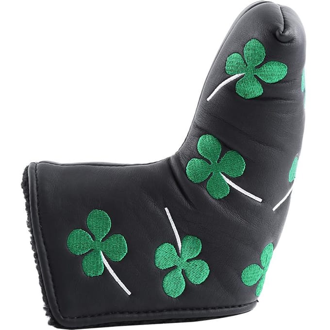 PU Golf Putter Cover Klavertje Vier Headcover Accessoire Voor Golfactiviteit(zwart) zwart