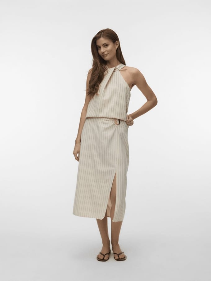 VERO MODA - VMJOSEPHINE S/L KNOT TOP WVN BTQ SP - Dames - Blouses
