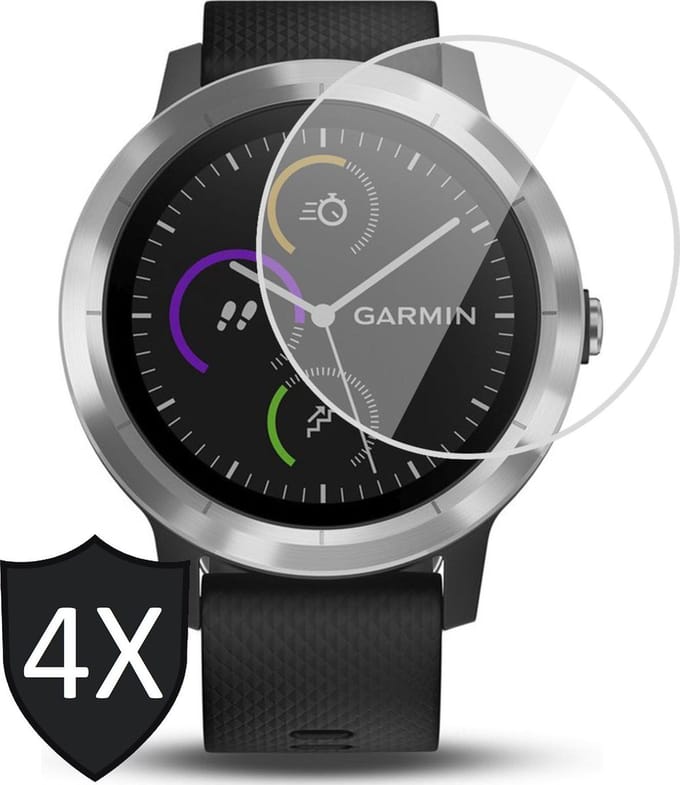 Screenprotector geschikt voor Garmin Vivoactive 3 - Screen Protector PET - 4 Stuks