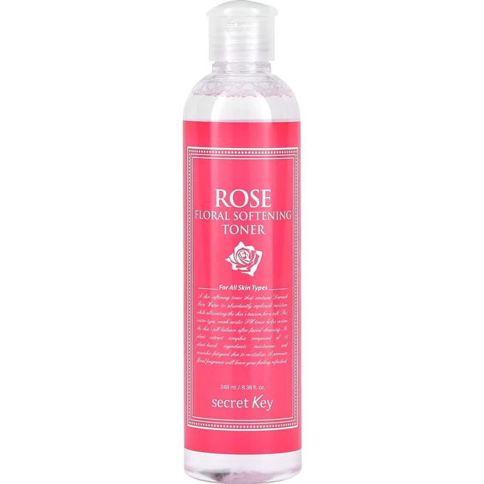 Secret Key, Tonique adoucissant floral, Rose, 250 ml (248 ml) red