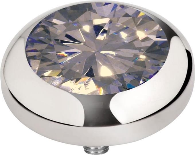 Melano Vivid Basic CZ Steentje AB Zilver | 7 mm